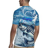 Striper Fishing Rugby Jersey Striped Bass Angler - Wonder Print Shop