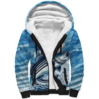 Striper Fishing Sherpa Hoodie Striped Bass Angler - Wonder Print Shop