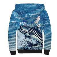 Striper Fishing Sherpa Hoodie Striped Bass Angler - Wonder Print Shop