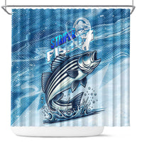 Striper Fishing Shower Curtain Striped Bass Angler - Wonder Print Shop