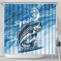 Striper Fishing Shower Curtain Striped Bass Angler - Wonder Print Shop