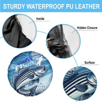 Striper Fishing Spare Tire Cover Striped Bass Angler - Wonder Print Shop