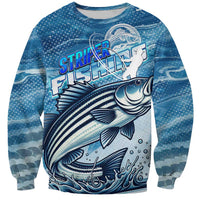 Striper Fishing Sweatshirt Striped Bass Angler - Wonder Print Shop