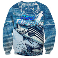 Striper Fishing Sweatshirt Striped Bass Angler - Wonder Print Shop