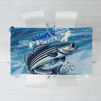 Striper Fishing Tablecloth Striped Bass Angler - Wonder Print Shop