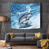 Striper Fishing Tapestry Striped Bass Angler - Wonder Print Shop