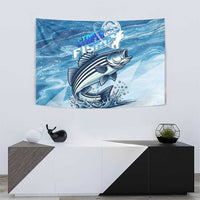 Striper Fishing Tapestry Striped Bass Angler - Wonder Print Shop