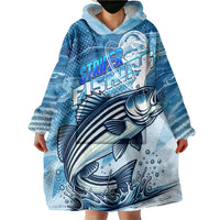 Striper Fishing Wearable Blanket Hoodie Striped Bass Angler - Wonder Print Shop