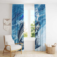 Striper Fishing Window Curtain Striped Bass Angler - Wonder Print Shop