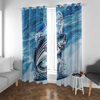 Striper Fishing Window Curtain Striped Bass Angler - Wonder Print Shop