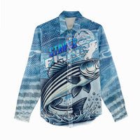Striper Fishing Women Casual Shirt Striped Bass Angler - Wonder Print Shop