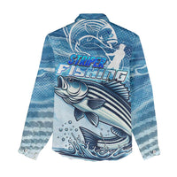 Striper Fishing Women Casual Shirt Striped Bass Angler - Wonder Print Shop