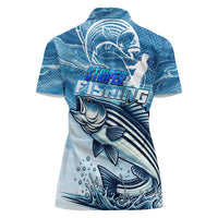 Striper Fishing Women Polo Shirt Striped Bass Angler - Wonder Print Shop