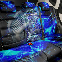 Blue Lightning Striped Bass Back Car Seat Cover Power Surge Fishing Hook Electric Print - Wonder Print Shop
