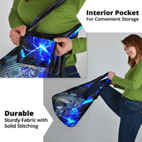 Blue Lightning Striped Bass Grocery Bag Power Surge Fishing Hook Electric Print - Wonder Print Shop