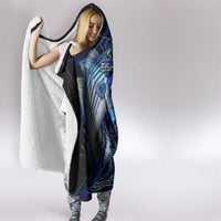Blue Lightning Striped Bass Hooded Blanket Power Surge Fishing Hook Electric Print - Wonder Print Shop