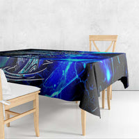 Blue Lightning Striped Bass Tablecloth Power Surge Fishing Hook Electric Print - Wonder Print Shop