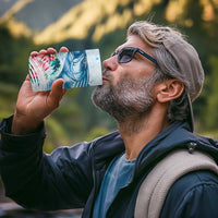 Striped Bass Whisperer 4 in 1 Can Cooler Tumbler Tropical Wave Fishing Design - Wonder Print Shop