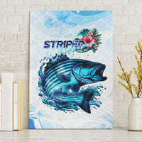 Striped Bass Whisperer Canvas Wall Art Tropical Wave Fishing Design - Wonder Print Shop