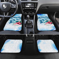 Striped Bass Whisperer Car Mats Tropical Wave Fishing Design - Wonder Print Shop