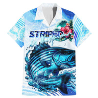 Striped Bass Whisperer Family Matching Mermaid Dress and Hawaiian Shirt Tropical Wave Fishing Design - Wonder Print Shop