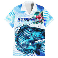 Striped Bass Whisperer Family Matching Summer Maxi Dress and Hawaiian Shirt Tropical Wave Fishing Design - Wonder Print Shop