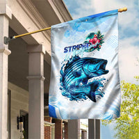 Striped Bass Whisperer Garden Flag Tropical Wave Fishing Design - Wonder Print Shop