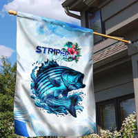 Striped Bass Whisperer Garden Flag Tropical Wave Fishing Design - Wonder Print Shop