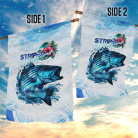 Striped Bass Whisperer Garden Flag Tropical Wave Fishing Design - Wonder Print Shop