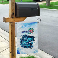 Striped Bass Whisperer Garden Flag Tropical Wave Fishing Design - Wonder Print Shop