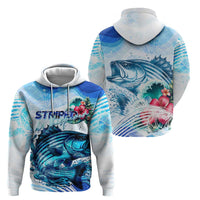 Striped Bass Whisperer Hoodie Tropical Wave Fishing Design - Wonder Print Shop