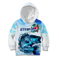 Striped Bass Whisperer Kid Hoodie Tropical Wave Fishing Design - Wonder Print Shop