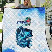 Striped Bass Whisperer Quilt Tropical Wave Fishing Design - Wonder Print Shop