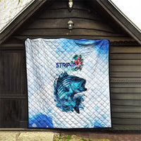 Striped Bass Whisperer Quilt Tropical Wave Fishing Design - Wonder Print Shop