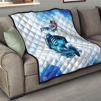 Striped Bass Whisperer Quilt Tropical Wave Fishing Design - Wonder Print Shop