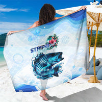 Striped Bass Whisperer Sarong Tropical Wave Fishing Design - Wonder Print Shop