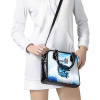 Striped Bass Whisperer Shoulder Handbag Tropical Wave Fishing Design - Wonder Print Shop