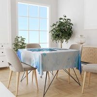 Striped Bass Whisperer Tablecloth Tropical Wave Fishing Design - Wonder Print Shop