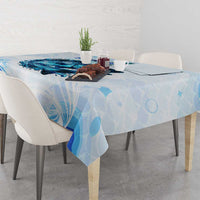 Striped Bass Whisperer Tablecloth Tropical Wave Fishing Design - Wonder Print Shop