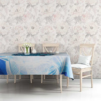 Striped Bass Whisperer Tablecloth Tropical Wave Fishing Design - Wonder Print Shop