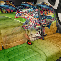 Bass Fishing Back Car Seat Cover Tropical Explosion Angler Design - Wonder Print Shop