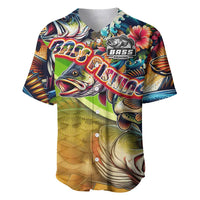 Bass Fishing Baseball Jersey Tropical Explosion Angler Design - Wonder Print Shop