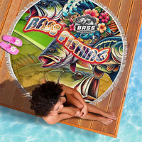 Bass Fishing Beach Blanket Tropical Explosion Angler Design - Wonder Print Shop
