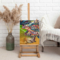 Bass Fishing Canvas Wall Art Tropical Explosion Angler Design - Wonder Print Shop
