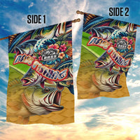 Bass Fishing Garden Flag Tropical Explosion Angler Design - Wonder Print Shop