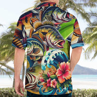 Bass Fishing Hawaiian Shirt Tropical Explosion Angler Design - Wonder Print Shop