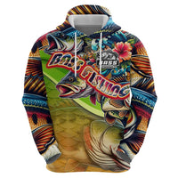 Bass Fishing Hoodie Tropical Explosion Angler Design - Wonder Print Shop