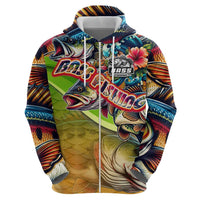 Bass Fishing Hoodie Tropical Explosion Angler Design - Wonder Print Shop