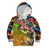Bass Fishing Kid Hoodie Tropical Explosion Angler Design - Wonder Print Shop