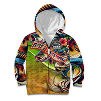 Bass Fishing Kid Hoodie Tropical Explosion Angler Design - Wonder Print Shop